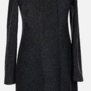 Ann Taylor Loft Dark Grey Long-Sleeve Dress size medium